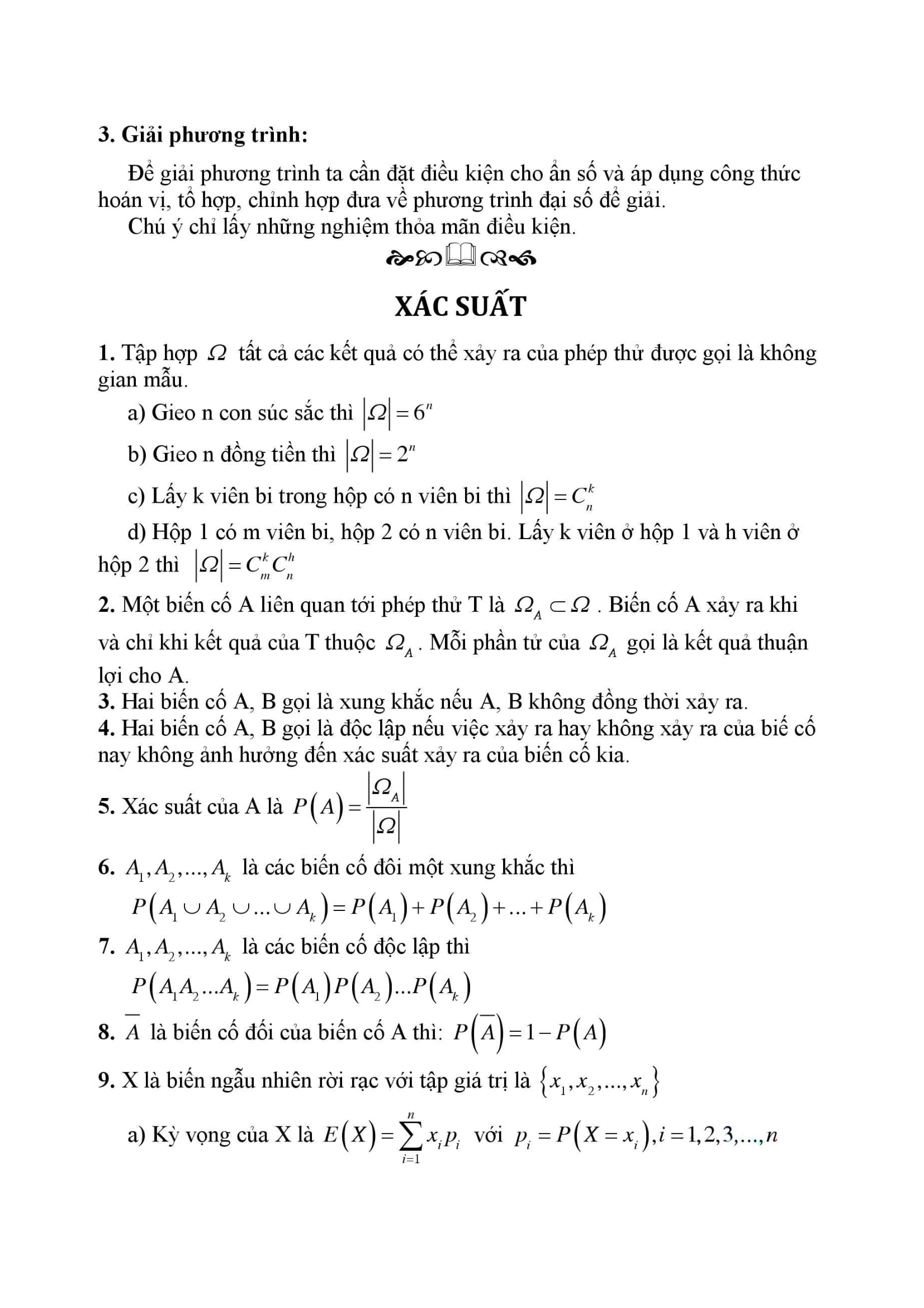 Công Thức Toán 11 đầy đủ