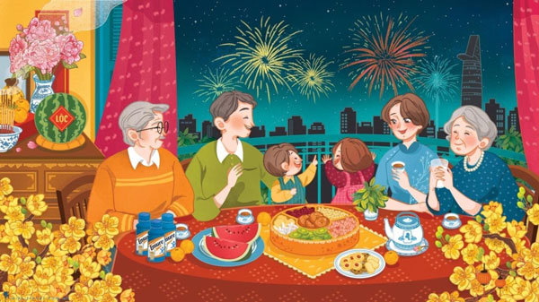 Viết đoạn văn ngắn về ngày Tết - Mẫu 1 Ngày Tết quê em rất vui và ấm cúng. Từ gần một tuần trước đó, không khí năm mới đã rộn ràng khắp nơi. Mọi người tranh thủ thời gian dọn dẹp, giặt giũ nhà cửa cho thật sạch sẽ. Cỏ dại, lá khô ven đường cũng được quét sạch. Các khu chợ đông vui, tấp nập hẳn lên. Nào hoa, nào bánh, nào mứt, nào áo quần… đủ màu sắc, kiểu dáng làm hoa mắt người xem. Đến hai chín Tết, nhà nhà bắt đầu gói bánh chưng. Suốt đêm hôm đấy, nhà nào cũng đỏ lửa, tiếng nói tiếng cười ồn ã. Khi đúng những ngày Tết, mọi người xúng xính trong áo quần mới, mặt mày tươi vui. Mọi người bỏ qua những mệt nhọc, trăn trở của năm cũ để hồ hởi chúc nhau sự may mắn, thành công cho năm mới. Bầu không khí ấy khiến cho ngày Tết ở quê em thật tuyệt vời! Viết đoạn văn ngắn về ngày Tết - Mẫu 2 Mấy hôm nay, thành phố rộn ràng thay áo mới đón xuân sang. Ngoài đường dòng người dường như vội vàng, tấp nập hơn thường lệ. Vì ai cũng bận rộn chuẩn bị cho năm mới sắp đến bên thềm rồi. Những cửa hiệu được trang trí rực rỡ, những món hàng đủ màu sắc bày biện đẹp đẽ, cùng những mảng đèn nhấp nháy, khiến cho mọi người phải say mê. Những khu chợ, siêu thị cũng tấp nập hơn thường ngày. Kẻ mua người bán bận rộn đến chẳng kịp buôn chuyện nhưng ai cũng cười thật tươi. Trên phố, những cành đào, cành mai, chậu cúc, chậu hồng… và muôn vàn loài hoa khác đua nhau nở rộ, đem sắc xuân về ngập tràn. Người dân trong những ngày Tết như vậy, ai cũng vui tươi, phấn khởi. Mặc bộ trang phục đẹp nhất, nói những chuyện vui nhất, tràn trề hi vọng. Những điều đó làm em yêu Tết vô cùng. Viết đoạn văn ngắn về ngày Tết - Mẫu 3 Sau một năm xoay vần nhiều biến động, Tết lại về trên quê hương em. Tiết trời trở nên ấm áp hơn, dịu nhẹ hơn. Những tia nắng nhẹ rải xuống mặt đường, sưởi ấm cho người đi đường. Ai ai cũng vui vẻ, phấn khởi. Mọi ngôi nhà đều đã được dọn dẹp sạch sẽ, tinh tươm từ trước đó. Giờ đây rực rỡ với mai, với đào, với cúc. Cùng đủ thứ hình dán, hình treo, đèn nháy lấp lánh. Trên chiếc bàn ở phòng khách, nhà nào cũng bày ra nào mứt, nào kẹo, nào trà để mời khách. Trẻ con xúng xính bộ cánh mới, sung sướng hò reo ngoài đường. Người lớn thì thư thả ngồi tâm sự những chuyện đã qua, rồi hứa nguyện cho năm mới. Những ngày Tết, mọi người được dịp quan tâm nhau nhiều hơn, chăm chút cho bản thân nhiều hơn. Ai cũng vui tươi, hạnh phúc. Đây chính là một dịp lễ mà người người đều yêu mến và mong chờ. Viết đoạn văn ngắn về ngày Tết - Mẫu 4 Mấy hôm nay, em được nghỉ học để ở nhà đón Tết. Tuy không đến trường, nhưng em vẫn dậy sớm để cùng bố mẹ dọn dẹp nhà cửa. Dọn dẹp lại góc học tập, rồi làm chân sai vặt cho bố. Tuy mệt nhưng mà vui. Khi nhà cửa sạch sẽ, thì lại theo chân mẹ ra chợ, mua sắm đồ đạc cần dùng. Nhìn dòng người tấp nập, muôn vàn mặt hàng xinh đẹp trên các tủ, kệ mà em mê tít. Nhưng thích nhất vẫn là chợ hoa. Trong một năm, chỉ duy nhất vào dịp Tết em mới được chiêm ngưỡng cả trăm loài hoa cùng đua nhau khoe sắc như vậy. Nhưng được ưa chuộng nhất vẫn là cây mai và cây đào. Về nhà, em lại sắp xếp các món đồ đã được mua và trang trí nhà cửa cho thêm rực rỡ cùng mọi người. Nhìn ngôi nhà xinh đẹp, đầy ắp như vậy, em cảm giác lòng mình như được lấp đầy. Qua ba mươi, là Tết đến. Người người nhà nhà sung sướng vui chơi, sum họp cùng nhau. Những chuyện buồn, khổ gửi lại năm cũ, chỉ nói đến những chuyện vui, may mắn mà thôi. Ngồi cùng bố mẹ xem Táo Quân, lại ăn thêm bánh mứt, em cảm thấy mình thật là sung sướng!