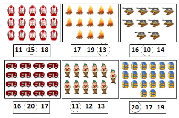 Phiếu bài tập cuối tuần lớp 1 môn Toán sách Chân trời Tuần 19