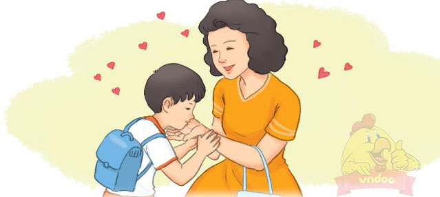 Giải bài tập Tiếng Việt 1 trang 24, 25, 26, 27 Bài 1: Nụ hôn trên bàn tay