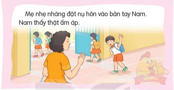 Giải bài tập Tiếng Việt 1 trang 24, 25, 26, 27 Bài 1: Nụ hôn trên bàn tay