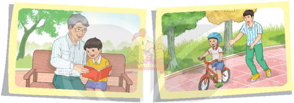 Giải bài tập Tiếng Việt 1 trang 36, 37, 38, 39 Bài 5: Bữa cơm gia đình