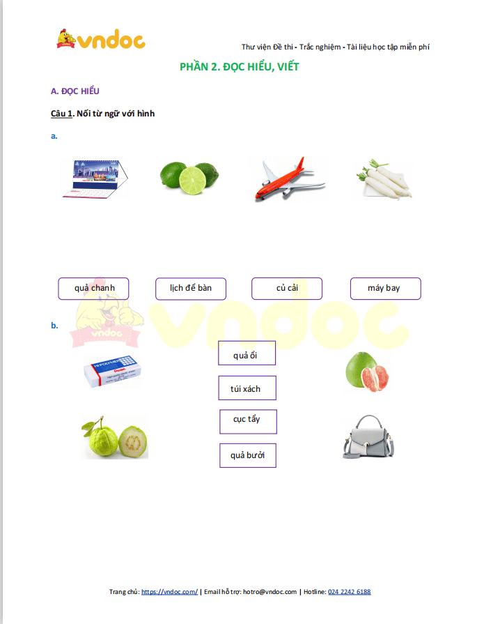 Bài tập Tết lớp 1 môn Tiếng Việt sách Cánh Diều