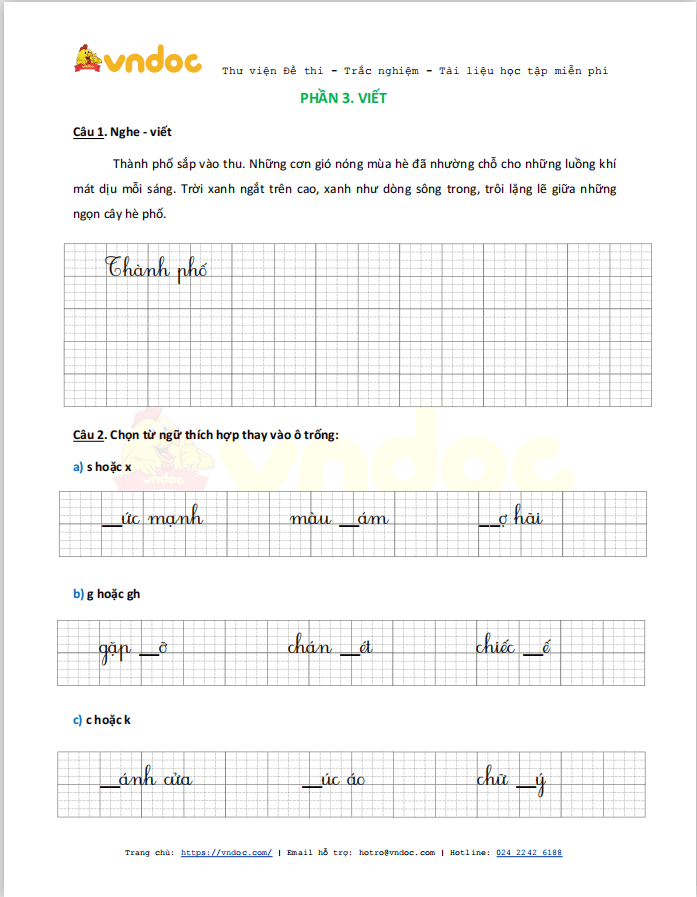 Bài tập Tết lớp 1 môn Tiếng Việt sách Chân trời