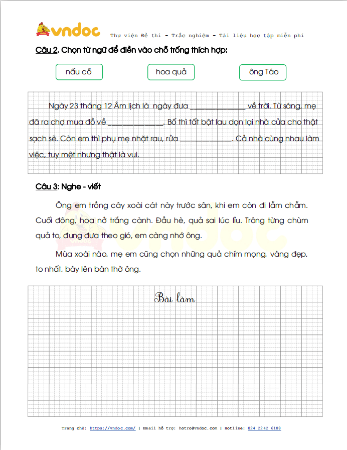 Bài tập Tết lớp 1 môn Tiếng Việt sách Vì sự bình đẳng