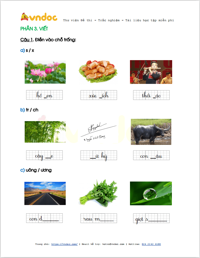 Bài tập Tết lớp 1 môn Tiếng Việt sách Vì sự bình đẳng