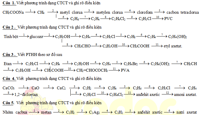 Chuỗi pản ứng hóa hữu cơ hóa 11