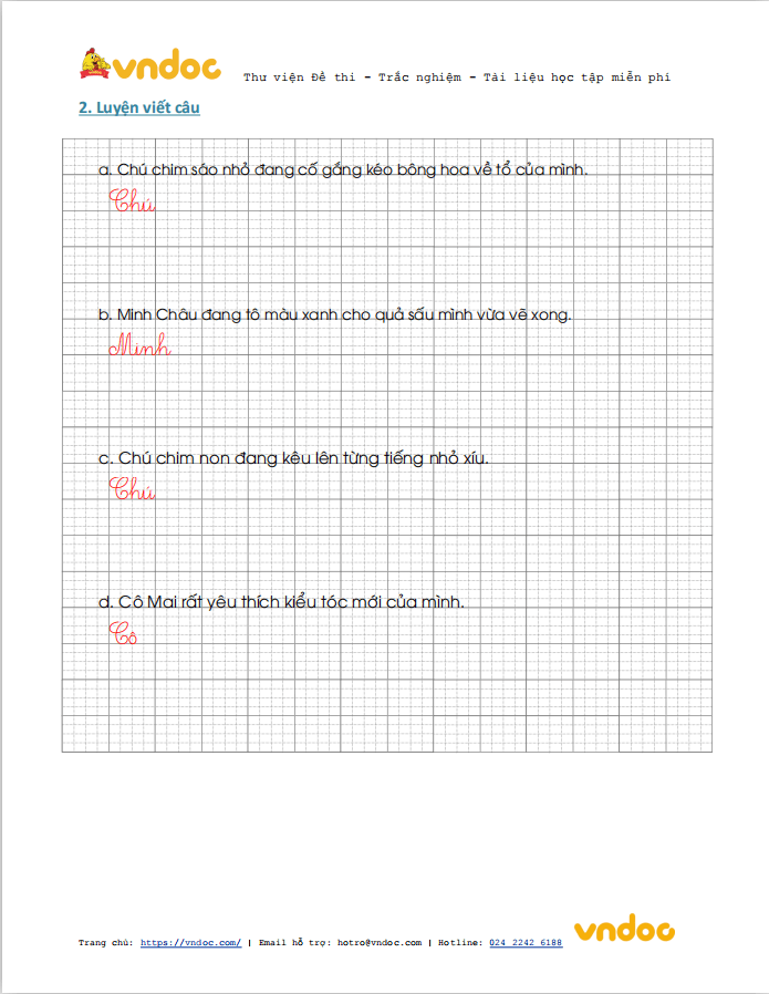 Phiếu luyện viết chữ đẹp Tuần 21 sách Cánh Diều