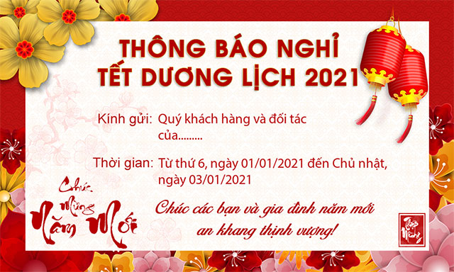 Banner thông báo nghỉ tết 
