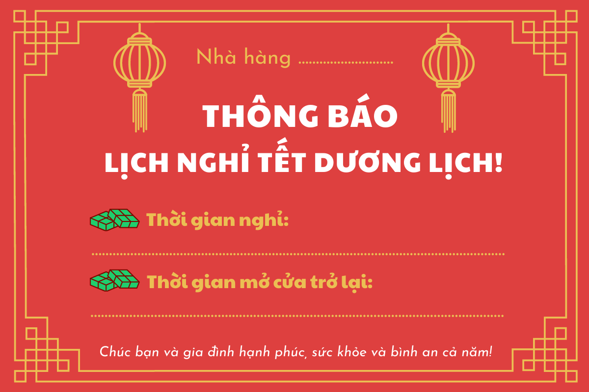 Banner thông báo nghỉ tết 