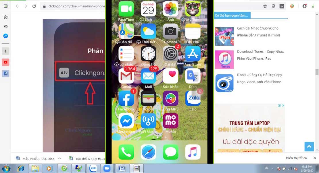 Kết nối Iphone với phần mềm Zoom