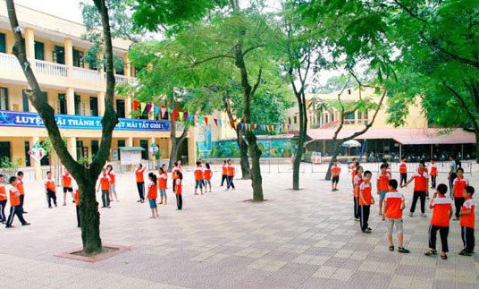 Tả quang cảnh sân trường em trong giờ ra chơi lớp 6