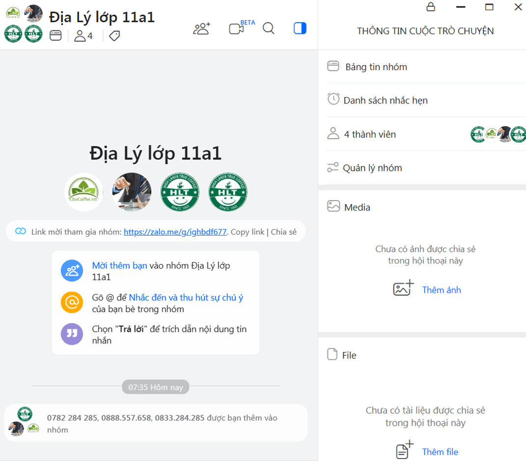 Hướng dẫn cách tạo lớp học trực tuyến bằng Zalo