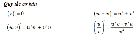 Bảng đạo hàm cơ bản