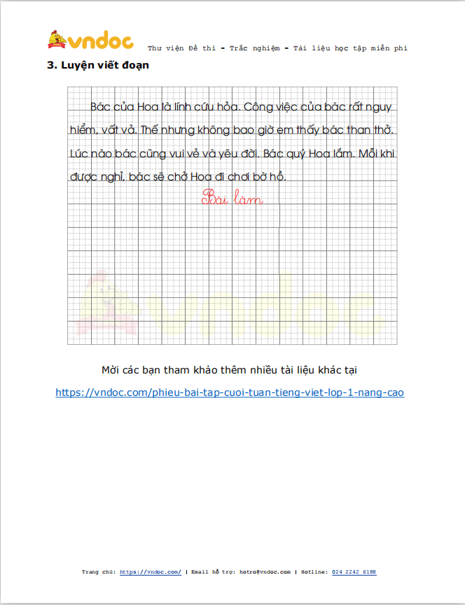 Phiếu luyện viết chữ đẹp Tuần 22 sách Cánh Diều
