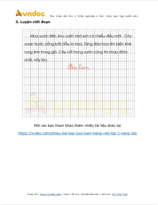 Phiếu luyện viết chữ đẹp Tuần 23 sách Cánh Diều