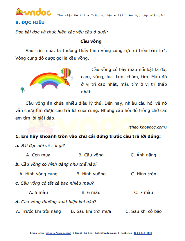 Đề thi giữa kì 2 lớp 1 môn Tiếng Việt năm 2021 sách Kết nối - Đề 1