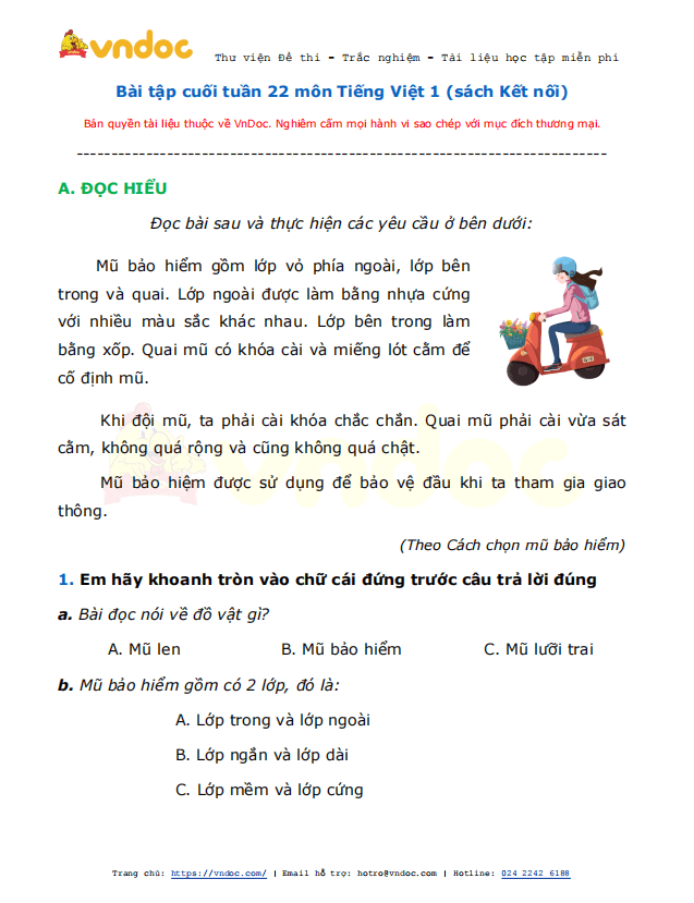 Phiếu bài tập cuối tuần Tiếng Việt 1 nâng cao - Tuần 22 - sách Kết nối