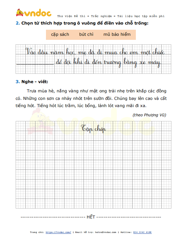 Phiếu bài tập cuối tuần Tiếng Việt 1 nâng cao - Tuần 22 - sách Kết nối