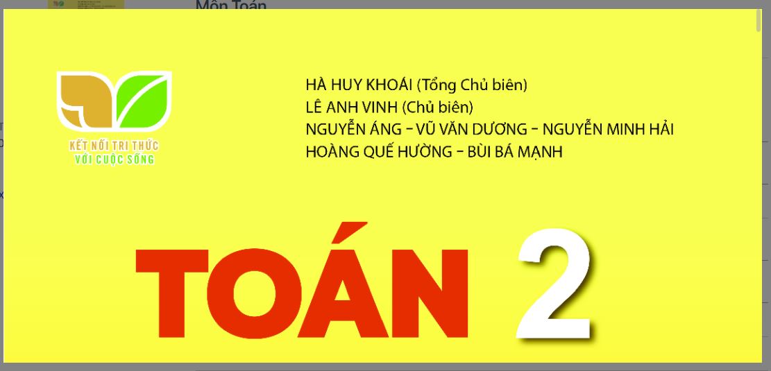 Hướng dẫn xem bộ sách giáo khoa lớp 2 bộ Kết nối tri thức