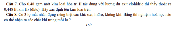 Đề cương ôn tập giữa học kì 2 Hóa học lớp 8 trường THCS Dịch Vọng năm 2020 - 2021