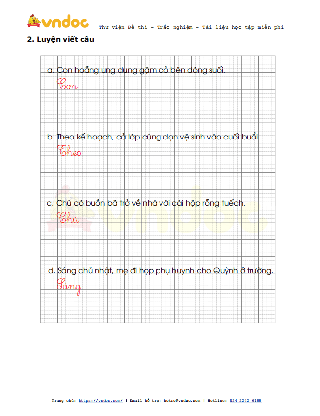 Phiếu luyện viết chữ đẹp Tuần 25 sách Cánh Diều