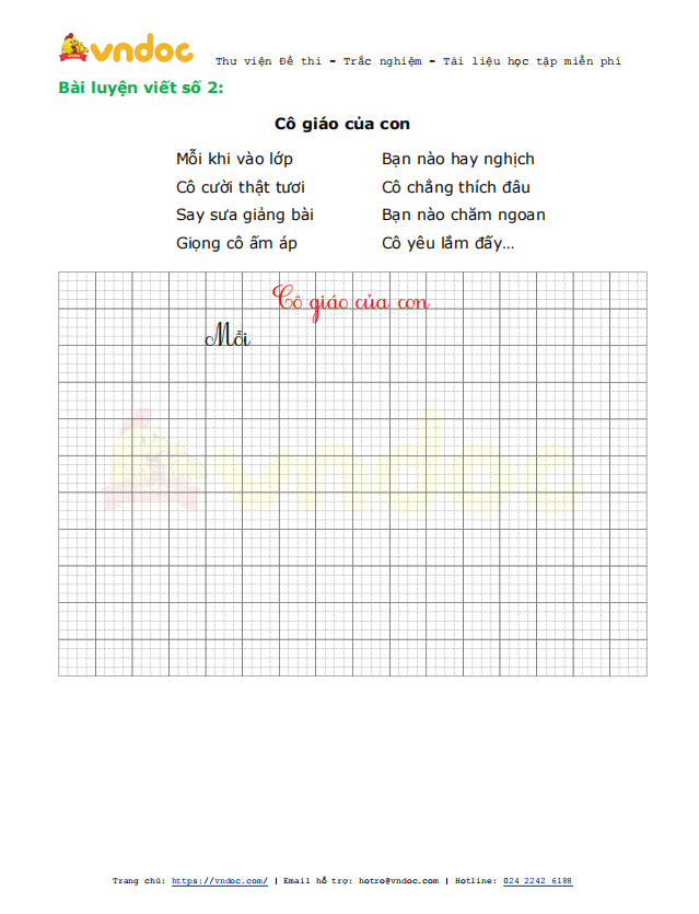 Phiếu luyện viết chữ đẹp Tuần 25 sách Chân trời sáng tạo