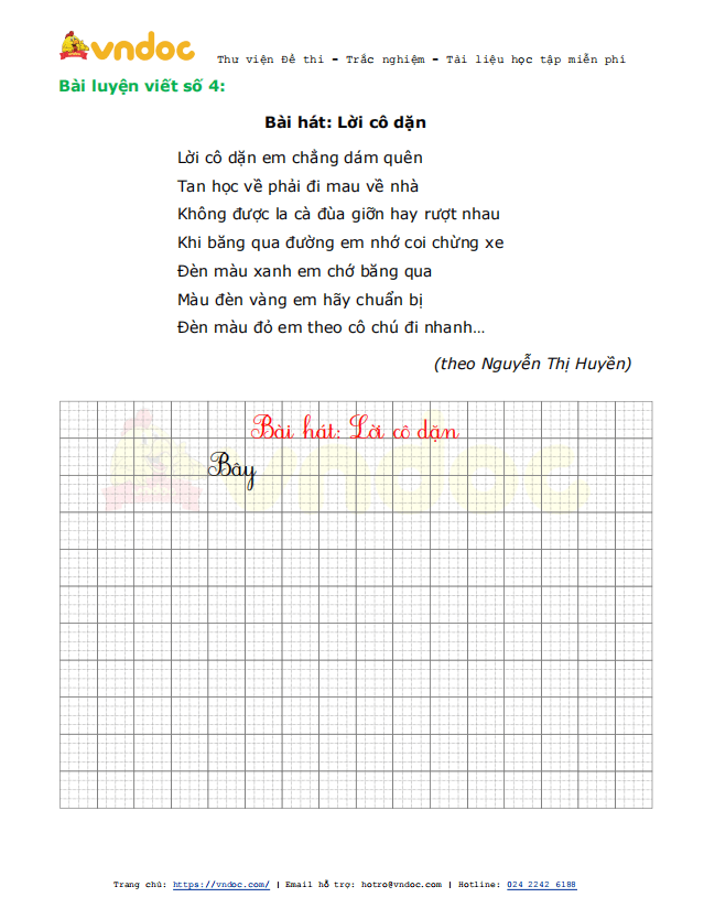 Phiếu luyện viết chữ đẹp Tuần 25 sách Chân trời sáng tạo