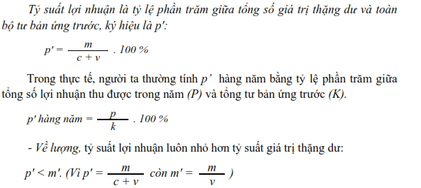 Lợi nhuận bình quân