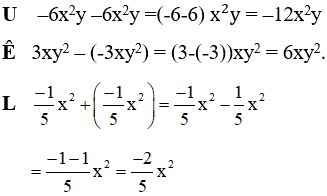 Giải bài tập SGK Toán lớp 7 bài 4: Đơn thức đồng dạng