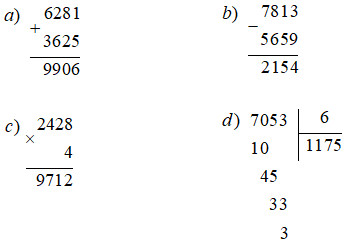 Đề thi giữa kì 2 lớp 3 môn Toán năm 2020-2021 - Đề 3