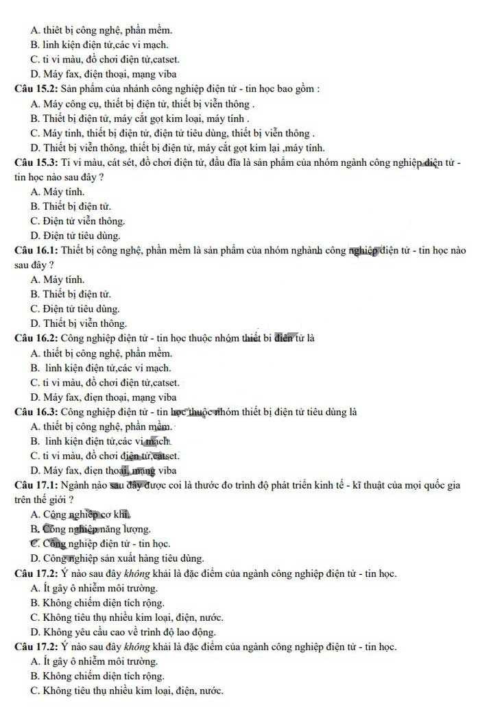 Đề cương ôn thi giữa học kì 2 lớp 10 môn Địa lý Trường THPT Phú Bài, Thừa Thiên Huế năm 2020 - 2021