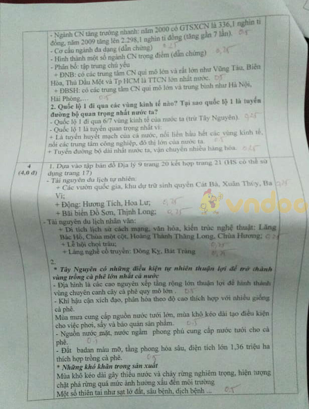 Đề thi chọn học sinh giỏi lớp 9 môn Địa lý Phòng GD&ĐT quận Bình Thủy năm 2020 - 2021