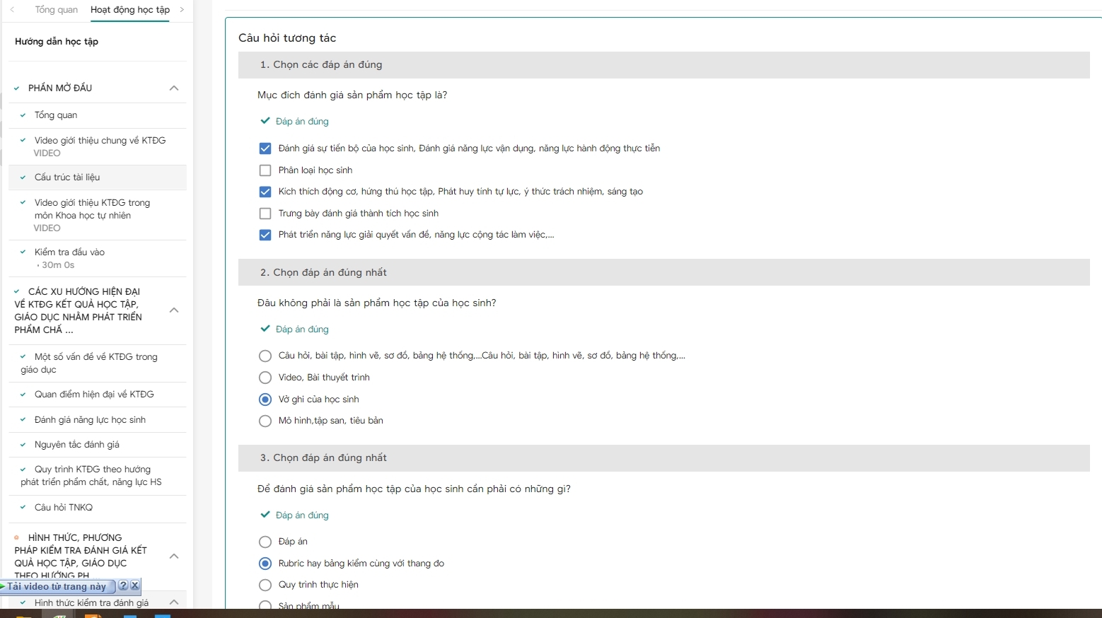 Gợi ý câu hỏi tự luận Mô đun 3 môn Khoa học tự nhiên THCS