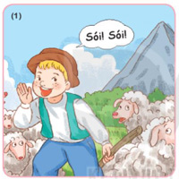 Giải bài tập Tiếng Việt 1 trang 94, 95, 96, 97 Bài 4: Chú bé chăn cừu