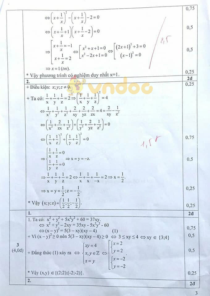 Đề thi học sinh giỏi lớp 8 môn Toán Phòng GD&ĐT Triệu Sơn năm 2020 - 2021