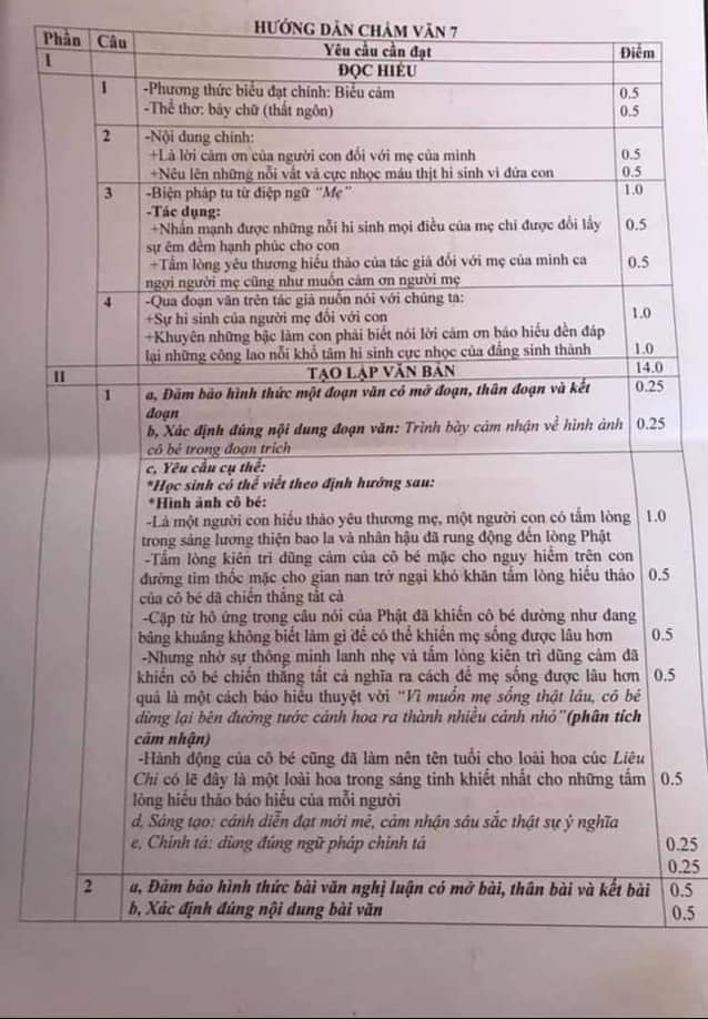 Đề thi học sinh giỏi Văn 7