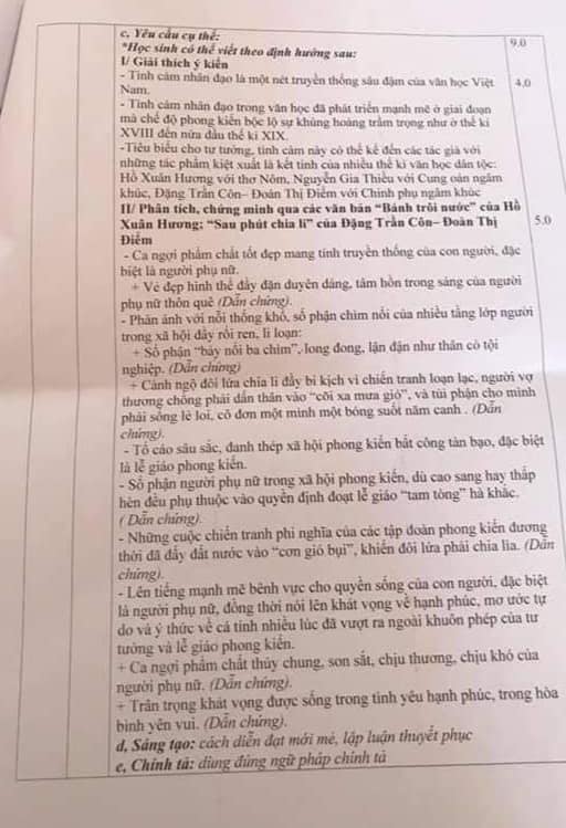 Đề thi học sinh giỏi Văn 7