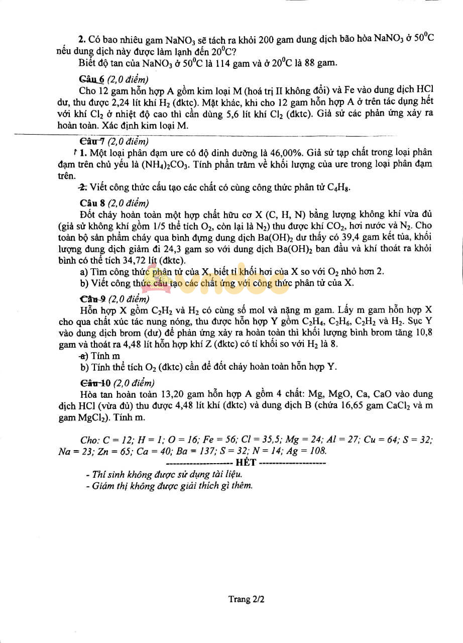 Đề thi chọn học sinh giỏi cấp tỉnh Kon Tum năm 2020-2021