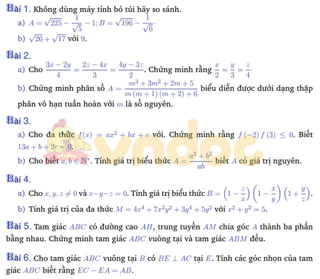 Đề thi chọn học sinh giỏi cấp huyện lớp 7 môn Toán