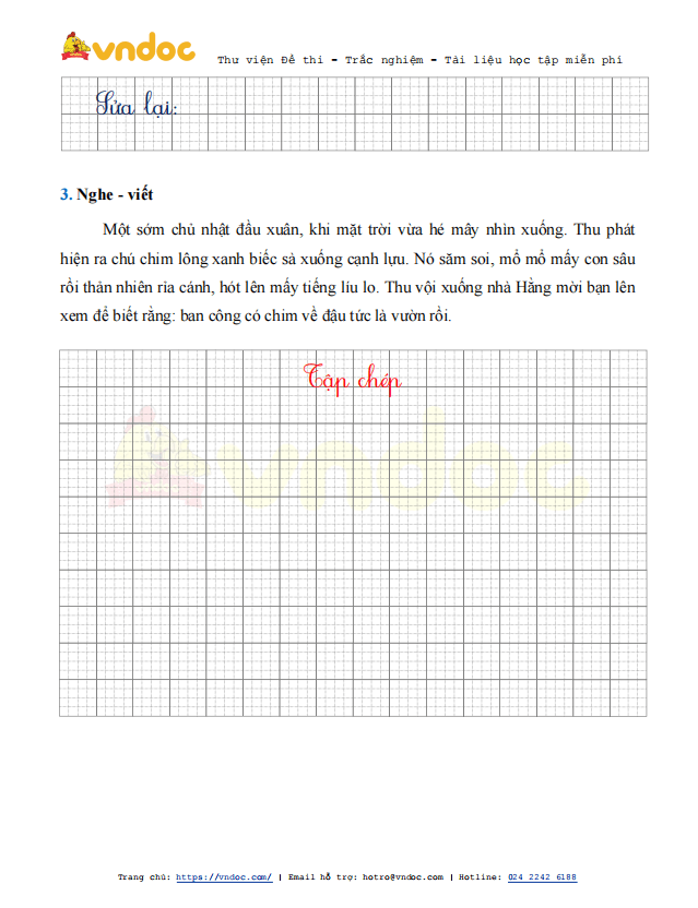 Bài tập cuối tuần Tiếng Việt 1 nâng cao Tuần 29 sách Chân trời sáng tạo