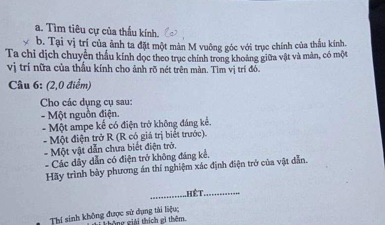 Đề thi chọn học sinh giỏi lớp 9 môn Vật lý Sở GD&ĐT Đăk Lăk năm 2020 - 2021