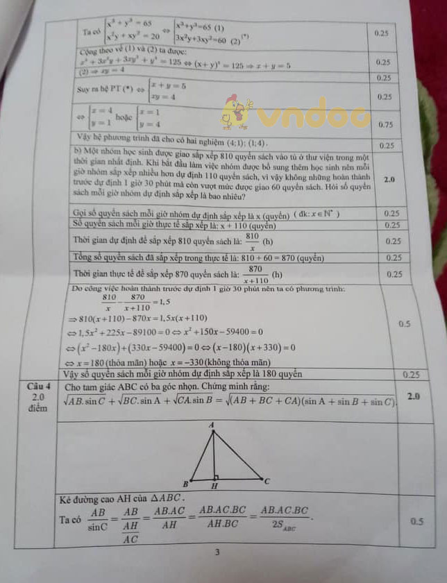 Đề thi chọn học sinh giỏi lớp 9 môn Toán Sở GD&ĐT Hưng Yên năm 2020 - 2021