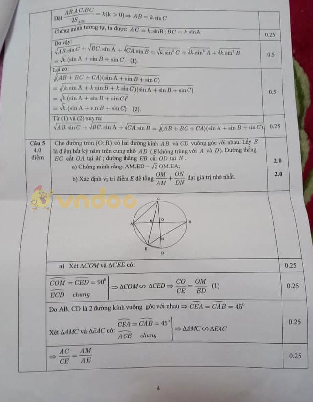 Đề thi chọn học sinh giỏi lớp 9 môn Toán Sở GD&ĐT Hưng Yên năm 2020 - 2021