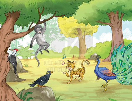 Giải bài tập Tiếng Việt 1 trang 114, 115, 116, 117 Bài 4: Cuộc thi tài năng rừng xanh