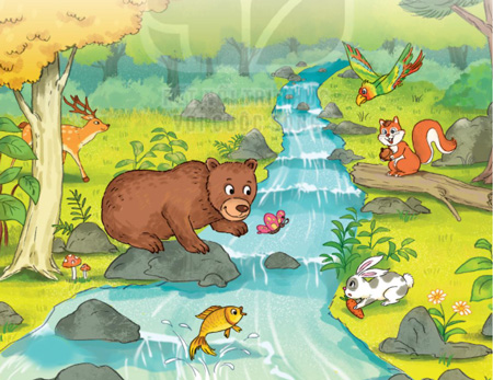 Giải bài tập Tiếng Việt 1 trang 114, 115, 116, 117 Bài 4: Cuộc thi tài năng rừng xanh