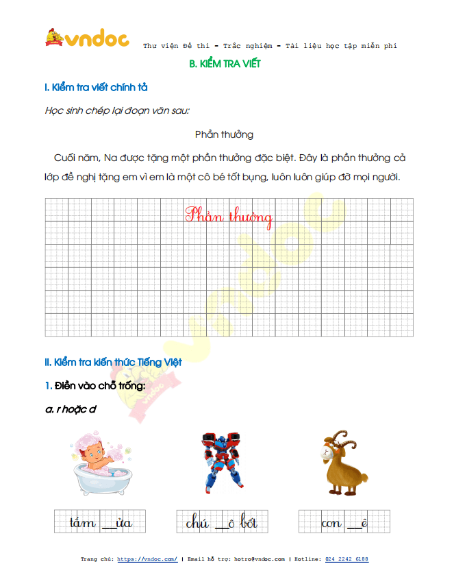 Đề thi học kì 2 lớp 1 môn Tiếng Việt sách Cánh Diều năm 2020-2021 theo Thông tư 27