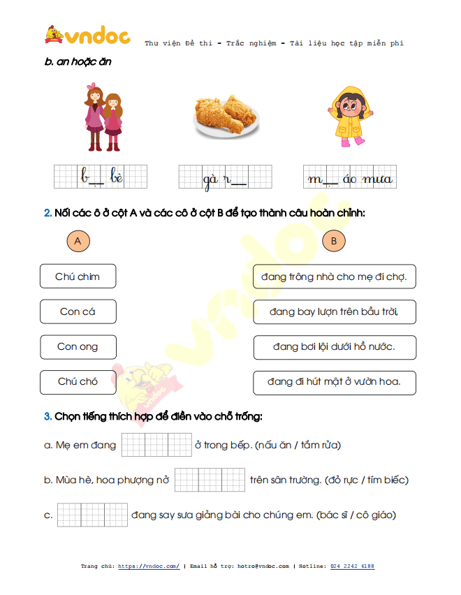 Đề thi học kì 2 lớp 1 môn Tiếng Việt sách Cánh Diều năm 2020-2021 theo Thông tư 27