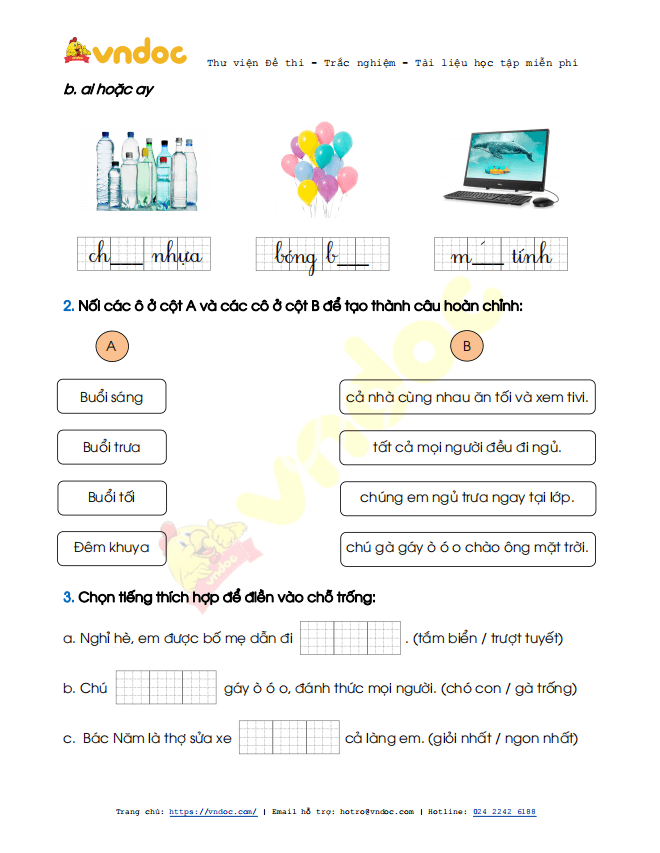 Đề thi học kì 2 lớp 1 môn Tiếng Việt sách Kết nối tri thức năm 2020-2021 theo Thông tư 27