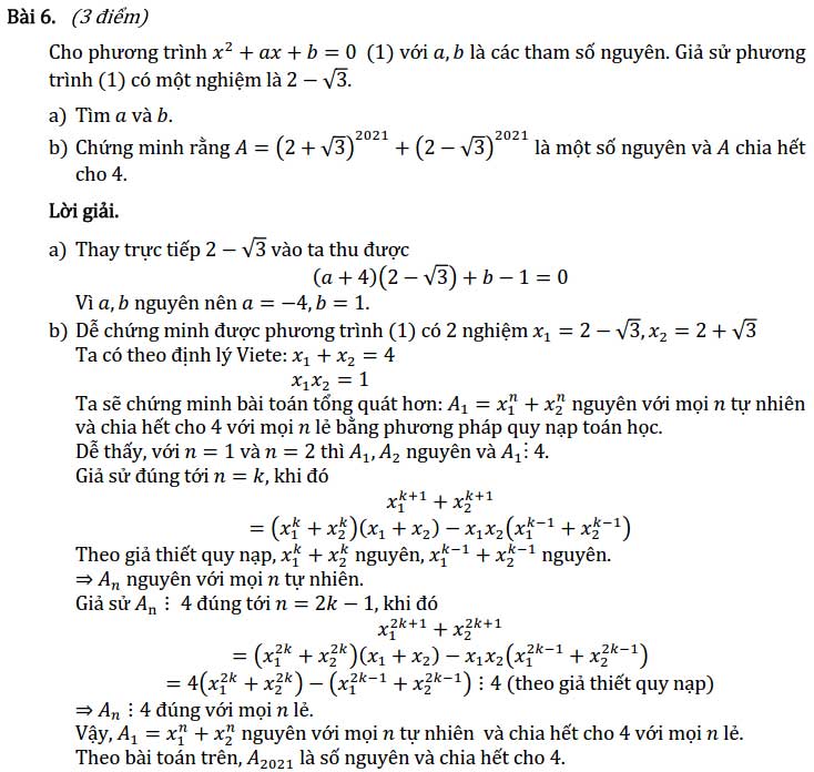 Đề thi chọn học sinh giỏi lớp 9 môn Toán Sở GD&ĐT TP HCM năm 2020 - 2021